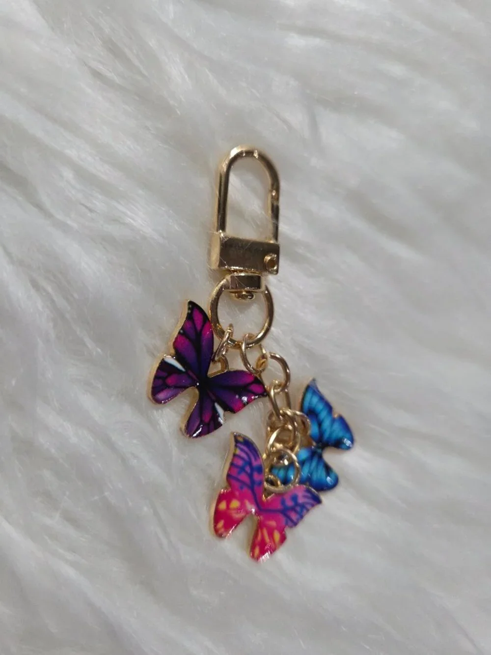 Small Butterfly Charm Keychain